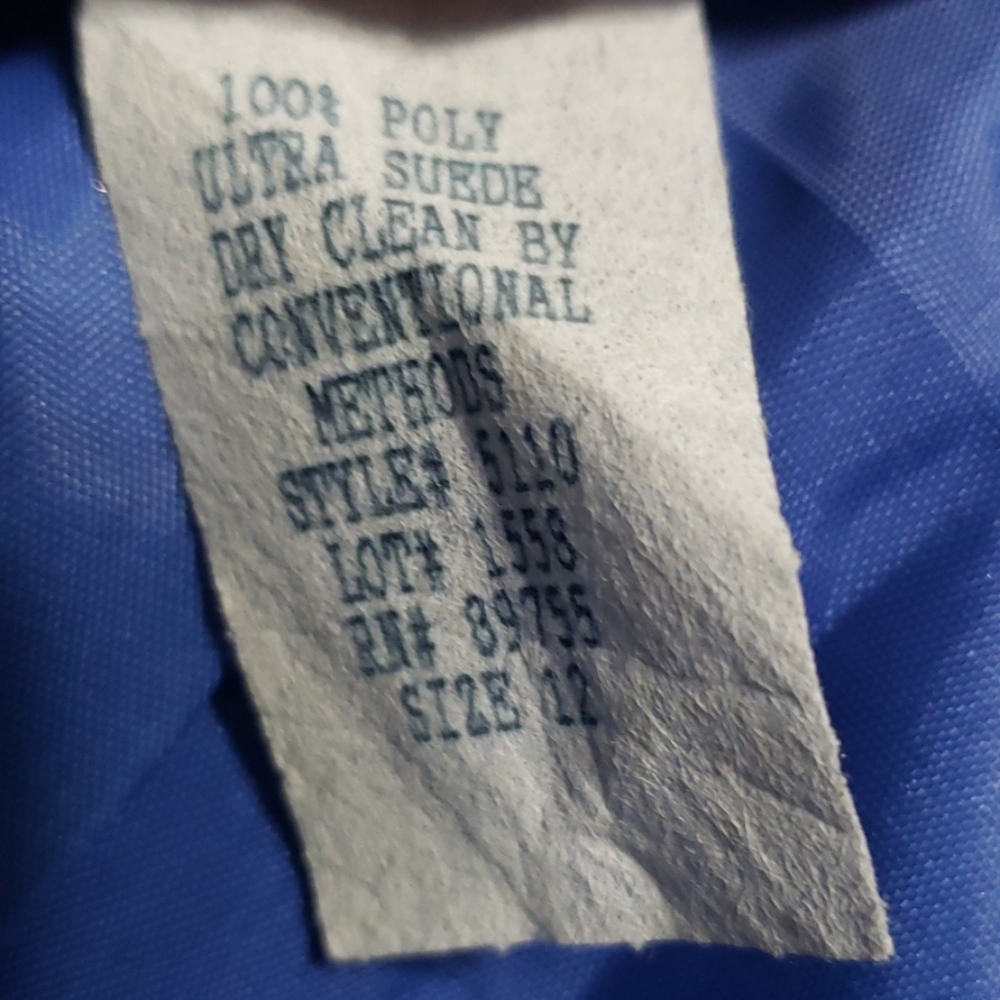 Womens Blue  Suede Skirt - Picture 3 of 5